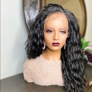 Black 29” inch invisible lace wig